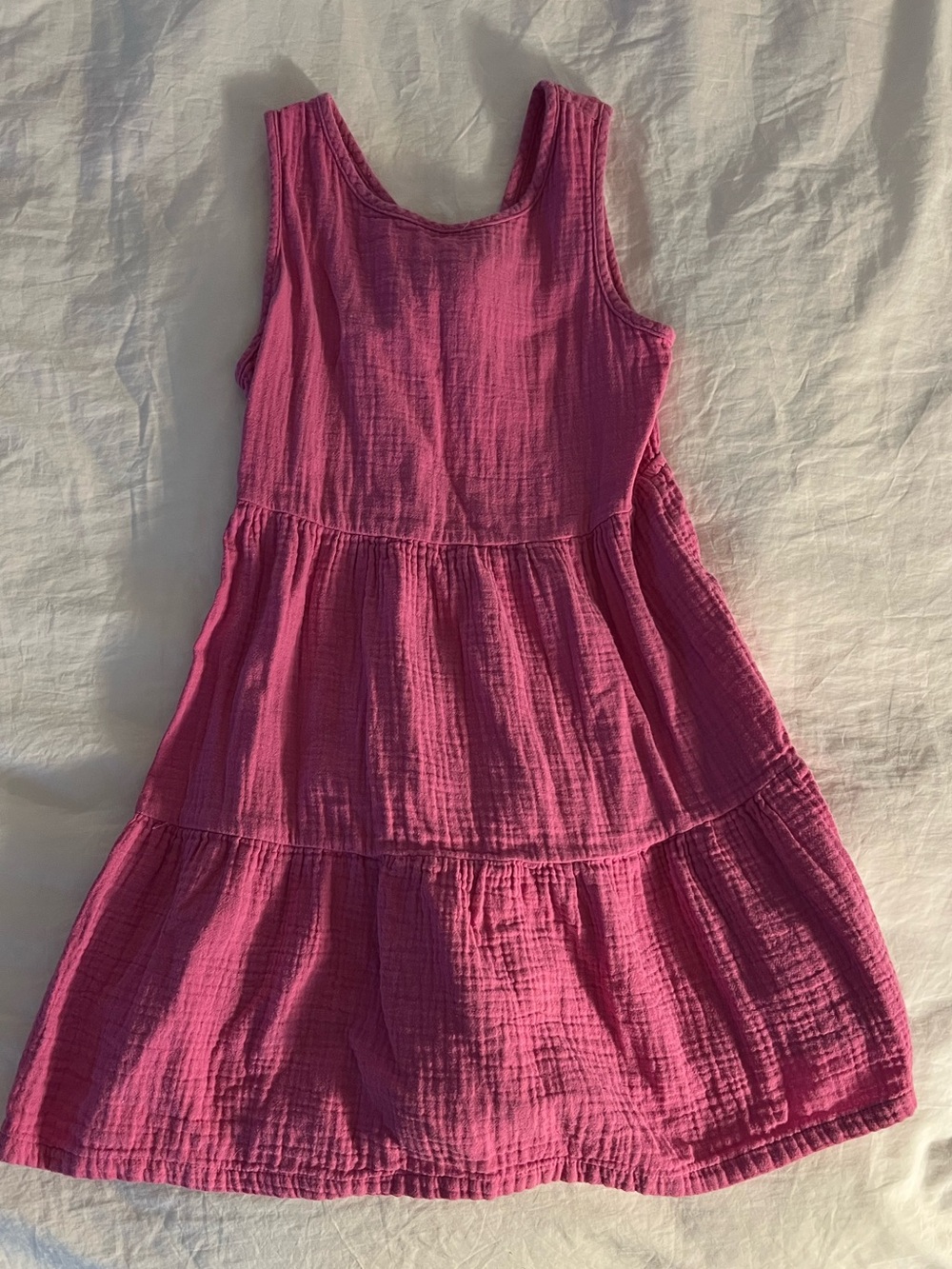Cat & Jack Sleeveless Tiered Dress - Bright Pink